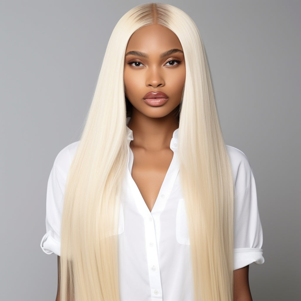 Brazilian Straight Blonde 613 5x5 HD Lace Closure Wig 250% density