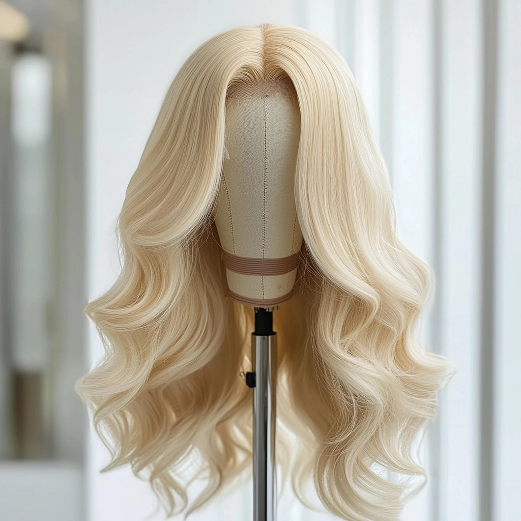 Brazilian Body wave Blonde 613 5x5 HD Lace Closure Wig 250% density
