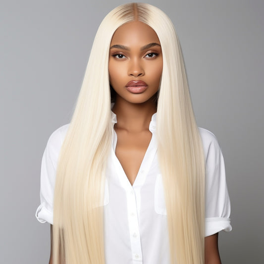 Brazilian Straight  Blonde 613 5x5 HD Lace Closure Wig 250% density