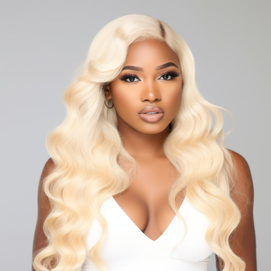 Brazilian Body wave Blonde 613 5x5 HD Lace Closure Wig 250% density