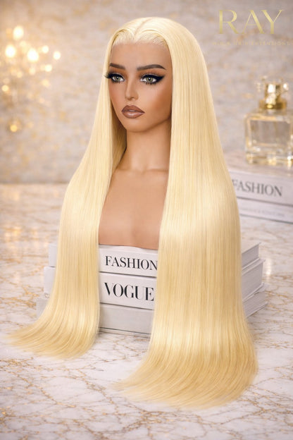 Brazilian Straight  Blonde 613 5x5 HD Lace Closure Wig