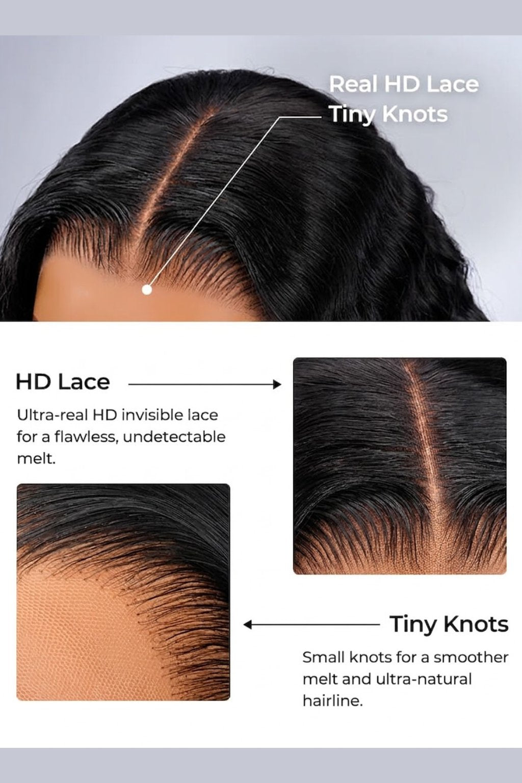 Brazilian straight 5x5 HD Lace Closure Wig